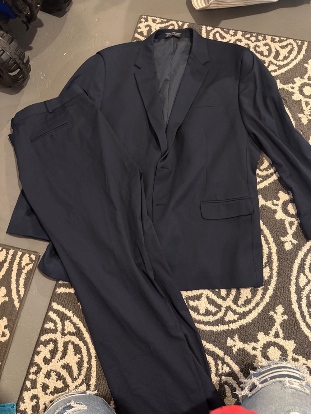 Men's Navy Two-Piece Suit Jacket & Trousers